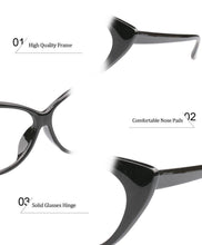 Load image into Gallery viewer, Cat Eye Reading Glasses For Women Lightweight Presbyopic Reading Glasses Fashion Cute Reader For Women Computer Readers Anti Glare UV Ray Eyeglasses +0.5 0.75 1.0 1.25 1.5 1.75 2.0 2.5 3.0 3.5 4.0