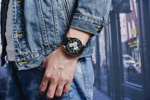Load image into Gallery viewer, Multifunction Brown Luxury New Men's Watches Quartz Sport Chronograph Elegant Leather Bracelet Men Wrist Watch