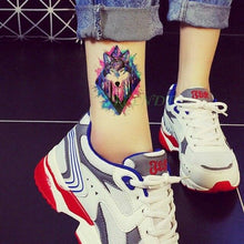 Load image into Gallery viewer, Waterproof Animal Temporary Tattoo Sticker Wolf Modern Tatoo Foot Neck Luxury Tattoos For Men Women
