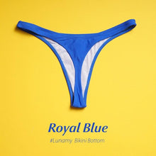 Load image into Gallery viewer, Colorful Bikini Thong Swimwear Women Swimsuit Top And Bottoms T-Back Brazilian Swimming Women's Strappy Triangle Bikini Sets High Cut Cheeky Thong Bottom Swimsuits