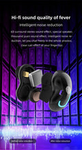 Load image into Gallery viewer, Sports Black Headphones Wireless Wearable Music Player Built-in Memory Sweatproof WaterproofWireless Bluetooth Headphones 5.1 Gaming Headset In Ear HiFi Sports Noise Cancel Earphone For Smartphones LED Display For Sports Running Workout