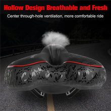 Load image into Gallery viewer, Leather Bike Saddle Road Bike Front Seat Cycling Saddles For Mens Breathable Hollow Cushion Bicycle Saddle Comfort Bike Saddle Ergonomic Waterproof Bicycle Seat For Road Bike Mountain Bike Seats