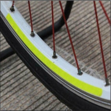 Load image into Gallery viewer, Bike Reflective Stickers Cycling Fluorescent Reflective Tape Bicycle Adhesive Safety Decor Sticker Safety Reflective Warning Stickers Waterproof Outdoor Bicycle Rim Reflector Tape Thin Reflective Sticker Rolls For Bikes Bicycles