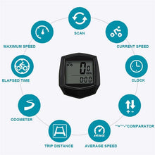 Load image into Gallery viewer, Bike Speedometer Waterproof Wired Digital Bike Ride Odometer Bicycle Cycling Speed Counter Bicycle Accessories Waterproof Cycling Odometer With Automatic Wake-Up Multi-Function LCD Backlight Display Bicycle Computer Best For Bikers