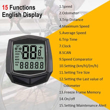 Load image into Gallery viewer, Bike Speedometer Waterproof Wired Digital Bike Ride Odometer Bicycle Cycling Speed Counter Bicycle Accessories Waterproof Cycling Odometer With Automatic Wake-Up Multi-Function LCD Backlight Display Bicycle Computer Best For Bikers