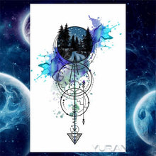 Load image into Gallery viewer, Luxury Colorful Flower Lavender Waterproof Temporary Tattoos Animals Arm Chest Tattoo Stickers Elegant Summer Style For Womens Mens