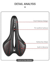 Load image into Gallery viewer, Bike Saddle Mountain Road Bike Seat PU Leather Gel Filled Cycling Cushion Comfortable Shockproof Bicycle Saddle Seat Cushion For Men Comfort Bike Saddle Anti-Slip Bicycle Saddle Waterproof Bicycle Seat For Mountain Bike Seat