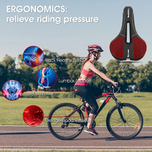 Load image into Gallery viewer, Bike Saddle Mountain Road Bike Seat PU Leather Gel Filled Cycling Cushion Comfortable Shockproof Bicycle Saddle Seat Cushion For Men Comfort Bike Saddle Anti-Slip Bicycle Saddle Waterproof Bicycle Seat For Mountain Bike Seat