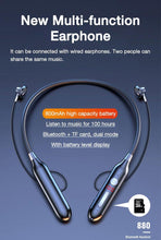 Load image into Gallery viewer, Playback Bluetooth Headphone Bass Wireless Headphones Sport Stereo Bluetooth Earphone Neckband Music Headset Updated Design with Industry Leading Sound & Improved Comfort, Long Wireless Range, Up to 24 Hours of Talk Time