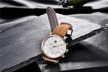 Load image into Gallery viewer, Luxury Men's Business Watches Fashion Watch Waterproof For Men's Casual Sport Leather Strap