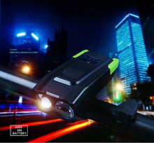 Load image into Gallery viewer, 4000mAh Bicycle Front Light Set USB Rechargeable Smart Headlight With Horn 800 Lumen LED Bicycle Light Set USB Rechargeable Super Bright Bike Headlight