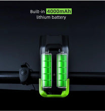 Load image into Gallery viewer, 4000mAh Bicycle Front Light Set USB Rechargeable Smart Headlight With Horn 800 Lumen LED Bicycle Light Set USB Rechargeable Super Bright Bike Headlight