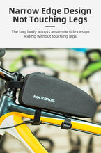 Load image into Gallery viewer, Bicycle Bag Waterproof Cycling Top Front Tube Frame Bag Large Capacity Road Bicycle Black Bike Accessories Top Tube Bike Bag Waterproof Bike Front Frame Bike Bag Bicycle Top Tube Bag Cycling Accessories