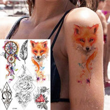 Load image into Gallery viewer, Realistic Black Temporary Small Big Tattoos Space Planets Animals Tatoos Waterproof Face Hands Tattoos For Girls Mens