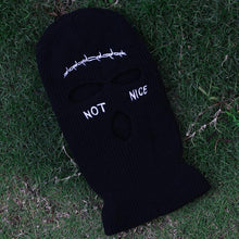 Load image into Gallery viewer, Embroidery Three-hole Balaclava Knit Hat Army Tactical CS Winter Ski Riding Mask Beanie Prom Party Mask Warm Mask Three 3 Hole Balaclava Knit Hat Ski Mask 3-Hole Knit Hat Full Face Cover Balaclava Hats Funny Party Embroidery Beanies Caps