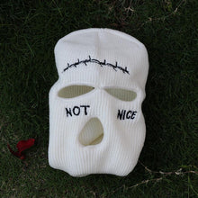 Load image into Gallery viewer, Embroidery Three-hole Balaclava Knit Hat Army Tactical CS Winter Ski Riding Mask Beanie Prom Party Mask Warm Mask Three 3 Hole Balaclava Knit Hat Ski Mask 3-Hole Knit Hat Full Face Cover Balaclava Hats Funny Party Embroidery Beanies Caps