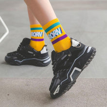 Load image into Gallery viewer, 5 Pairs Fashion Unisex Cute Cartoon face Patterned Long Socks Soft Breathable Cotton Material Sport Summer Warm Winter Funny Harajuku Socks For Men And Women