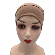 Load image into Gallery viewer, NEW Soft Cotton Hijab Breathable Turban Tie Under Scarf Elegant Ear Hole Stretch Inner Hijabs Lightweight Turban Round Front Under Hijab Caps Female Turban Bonnet