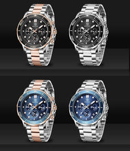 Load image into Gallery viewer, Black Multifunctional Sport Men Watches Luxury Quartz Watches Fashion Chronograph Stylish Elegant Comfortable Watch For Men