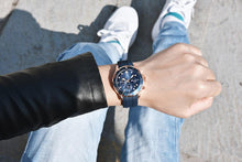 Load image into Gallery viewer, Black Multifunctional Sport Men Watches Luxury Quartz Watches Fashion Chronograph Stylish Elegant Comfortable Watch For Men