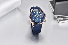 Load image into Gallery viewer, Black Multifunctional Sport Men Watches Luxury Quartz Watches Fashion Chronograph Stylish Elegant Comfortable Watch For Men