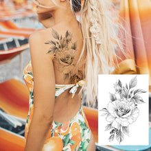 Load image into Gallery viewer, Realistic Tattoos Temporary Womens Flower Sticker Tattoos Waterproof Women Body Art Fake Legs Tattoo Stickers