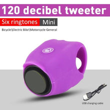 Load image into Gallery viewer, New USB Rechargeable Battery Bicycle Bell 120db Waterproof Cycling Bike Bells Electric Horn Mini Portable Cycling Handlebar Bell Electra Bike Bell Electric Cycling Bells Horn Loud Bicycle Horns Water-Resistant Sound Modes Bike Bells