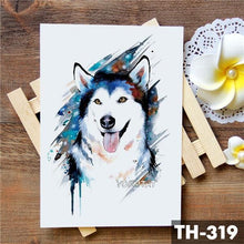 Load image into Gallery viewer, Realistic 3D Wolf Moon Temporary Tattoo Sticker Waterproof Stylish Body New Luxury Animal Tattoo For Men Women