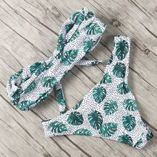 Load image into Gallery viewer, Solid Bikini Set Swimsuit Women Bikini Swimwear Female Halter Top Bathing Suit Swimming Wear Bikini High Cut Swimsuit High Waist Plus Size Summer Swimwear