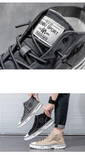 Load image into Gallery viewer, Men's Canvas Shoes Male High Top Casual Gray Skateboarding Vulcanized Shoes Comfort Sneakers Comfortable Outdoor Sport Walking Fashion Sneakers High Top Casual Shoes Walking Sneakers