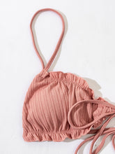 Load image into Gallery viewer, 3PCS Ladies Split Swimwear Sets Women Swimsuit Women's Bikini Swimsuits Bikini Set With Wrap Skirt Underwire Swimwear Bathing Suit Chiffon Cover Up Bikini Ruffles Lace-up Mesh Cover Ups Bikinis Set