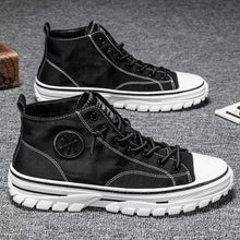 Load image into Gallery viewer, Men's Canvas Shoes Male High Top Casual Gray Skateboarding Vulcanized Shoes Comfort Sneakers Comfortable Outdoor Sport Walking Fashion Sneakers High Top Casual Shoes Walking Sneakers