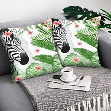 Load image into Gallery viewer, Tropical Plants Palm Leaf Pillow Cover Green Leaves Cushion Covers Flower Decorative Pillow Sofa Decorative Throw Pillow Covers Tropical Green Leaves Floor Pillow Cover for Couch Cushion Cover Plant Monstera Leaf 45x45cm