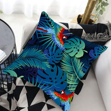 Load image into Gallery viewer, Tropical Plants Palm Leaf Pillow Cover Green Leaves Cushion Covers Flower Decorative Pillow Sofa Decorative Throw Pillow Covers Tropical Green Leaves Floor Pillow Cover for Couch Cushion Cover Plant Monstera Leaf 45x45cm