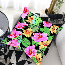 Load image into Gallery viewer, Tropical Plants Palm Leaf Pillow Cover Green Leaves Cushion Covers Flower Decorative Pillow Sofa Decorative Throw Pillow Covers Tropical Green Leaves Floor Pillow Cover for Couch Cushion Cover Plant Monstera Leaf 45x45cm