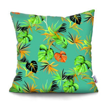 Load image into Gallery viewer, Tropical Plants Palm Leaf Pillow Cover Green Leaves Cushion Covers Flower Decorative Pillow Sofa Decorative Throw Pillow Covers Tropical Green Leaves Floor Pillow Cover for Couch Cushion Cover Plant Monstera Leaf 45x45cm