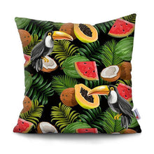 Load image into Gallery viewer, Tropical Plants Palm Leaf Pillow Cover Green Leaves Cushion Covers Flower Decorative Pillow Sofa Decorative Throw Pillow Covers Tropical Green Leaves Floor Pillow Cover for Couch Cushion Cover Plant Monstera Leaf 45x45cm
