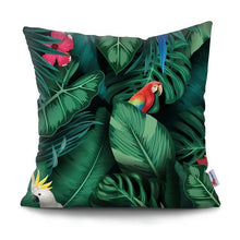 Load image into Gallery viewer, Tropical Plants Palm Leaf Pillow Cover Green Leaves Cushion Covers Flower Decorative Pillow Sofa Decorative Throw Pillow Covers Tropical Green Leaves Floor Pillow Cover for Couch Cushion Cover Plant Monstera Leaf 45x45cm