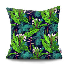Load image into Gallery viewer, Tropical Plants Palm Leaf Pillow Cover Green Leaves Cushion Covers Flower Decorative Pillow Sofa Decorative Throw Pillow Covers Tropical Green Leaves Floor Pillow Cover for Couch Cushion Cover Plant Monstera Leaf 45x45cm