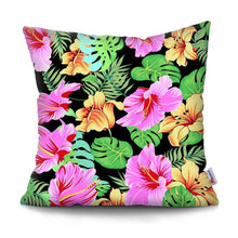 Load image into Gallery viewer, Tropical Plants Palm Leaf Pillow Cover Green Leaves Cushion Covers Flower Decorative Pillow Sofa Decorative Throw Pillow Covers Tropical Green Leaves Floor Pillow Cover for Couch Cushion Cover Plant Monstera Leaf 45x45cm