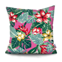 Load image into Gallery viewer, Tropical Plants Palm Leaf Pillow Cover Green Leaves Cushion Covers Flower Decorative Pillow Sofa Decorative Throw Pillow Covers Tropical Green Leaves Floor Pillow Cover for Couch Cushion Cover Plant Monstera Leaf 45x45cm