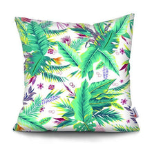 Load image into Gallery viewer, Tropical Plants Palm Leaf Pillow Cover Green Leaves Cushion Covers Flower Decorative Pillow Sofa Decorative Throw Pillow Covers Tropical Green Leaves Floor Pillow Cover for Couch Cushion Cover Plant Monstera Leaf 45x45cm
