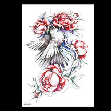 Load image into Gallery viewer, 49 Sheets Waterproof Temporary Black Sketches Flowers Tattoo Stickers Flower Rose Tattoos For Women Adults