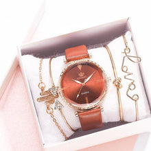 Load image into Gallery viewer, Elegant Style Fashion Womens Watch Luxury Leather Band Analog Quartz Wrist Watch Women Dress Leather Band Thin Minimalist Casual Simple Dress Analog Quartz Wristwatch