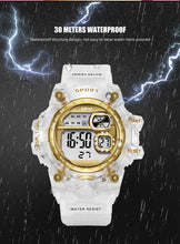 Load image into Gallery viewer, Digital Watches For Women School Girl Student Transparent Color Water Resistent Silicone Strap Stopwatch Alarm Countdown Dual Time Ultra Super Wide-Angle Display Digital Wrist Watches For Men Women