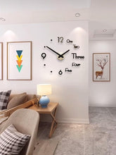 Load image into Gallery viewer, 2021 Fashion 3D Big Size Wall Clock Mirror Sticker Large 3D Frameless Wall Clock Stickers Wall Decoration for Living Room Bedroom Office Brief Living Decor Room Wall Clock Modern Design Silent Acrylic