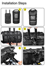Load image into Gallery viewer, Bike Front Tube Bag Waterproof Bicycle Handlebar Basket Pack Cycling Front Frame Bicycle Accessories Waterproof Handlebar Bags Bike packing Bags Front Packs For Road Bicycles Bike Packing Accessories