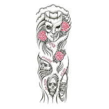 Load image into Gallery viewer, Big Realistic Tiger Tattoo Waterproof Temporary Dragon Flower Sticker Full Arm Large Size Sleeve Big Luxury Design For Mens
