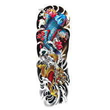 Load image into Gallery viewer, Big Realistic Tiger Tattoo Waterproof Temporary Dragon Flower Sticker Full Arm Large Size Sleeve Big Luxury Design For Mens