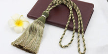 Load image into Gallery viewer, Home Decoration Polyester Tassel Tiebacks Curtain Holder Handmade Tassel Curtain Rope Holdback Window Drape Hanging Ball Tassels Curtains Buckle Sling Binding Lantern Tiebacks Handcrafted Braided Curtain Holdbacks Window Home Decor 55-90cm